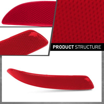 Solid Spare Fit For 2007-2013 BMW X5 E70 Left Driver Side Rear Bumper Reflector Light Red