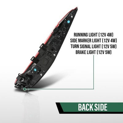 Solid Spare LED Tail Light Assembly Fit For 2019-2024 Cadillac XT4 Brake Lamp Left Side