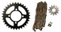 Solid Spare Natural 520x74 O-Ring Chain & 12/32 Sprockets for Yamaha Grizzly 125 2004-2013