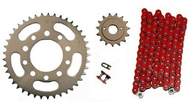 Solid Spare Red 525x118 O-Ring Chain & 15/41 Sprockets for Honda Shadow VLX 600 1989-2007