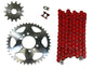 Solid Spare Red 520x98 Drive Chain & 14/41 Sprockets for Suzuki LT-Z400 QuadSport 2003-2008