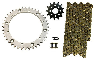 Solid Spare Gold 520x92 Drive Chain & 13/40 Sprockets for Yamaha Raptor 660 2001-2005