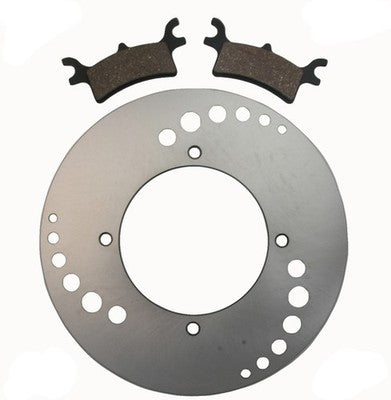 Solid Spare Rear Disc Brake Rotor Semi-Metallic Brake Pads for Polaris Sportsman 450 4x4