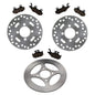 Solid Spare Front & Rear Brake Rotors & Brake Pads for Yamaha Raptor 700 2006-2012 YFM700R