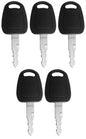 (5) Keys For Doosan, Daewoo, Terex, Bobcat E80 F900 Excavator # K1009605, D100
