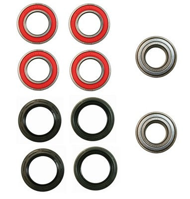 Solid Spare Front & Rear Wheel Bearings Seals Kit 2007-2012 for Yamaha Big Bear 400 4x4 IRS