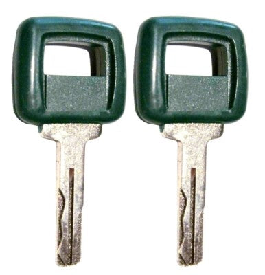 Solid Spare (2) Ignition Keys For Volvo Loader Articulated Hauler 11039228, 17225331