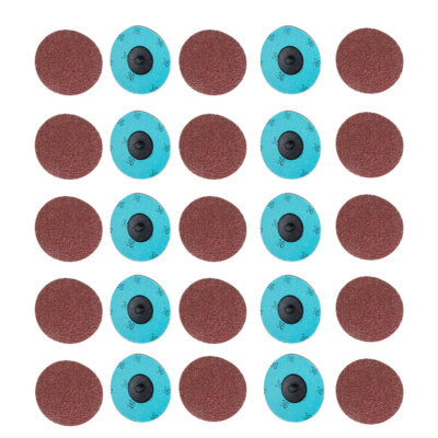 Solid Spare 25PCS 3 inch 36 Grit Aluminum Oxide Roll Lock Die Grinder Sanding Grinding Disc