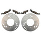 Solid Spare 2 Front Disc Brake Rotors & Pads for Kawasaki Brute Force 650 4x4 SRA 2005-2013