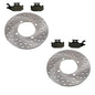 Solid Spare 2 Front Disc Brake Rotors & Severe Duty Pads for Suzuki King Quad 400 2008-2024