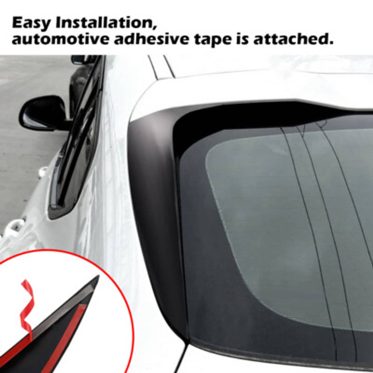 Solid Spare New Fit For BMW X4 G02 2019-2021 Rear Window Spoiler Side Wing Cover Matte Black