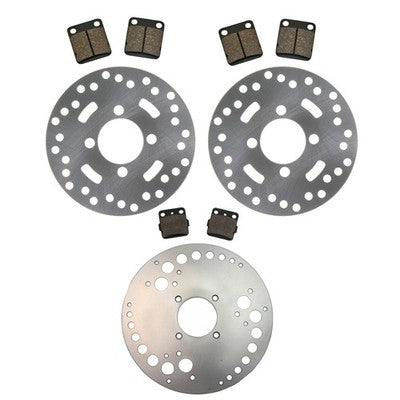 Solid Spare Front & Rear Brake Pads & Brake Rotor & for Yamaha Banshee 350 fits 1990-2006