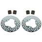 Solid Spare 2 Front Brake Rotors & Semi-Metallic Brake Pads for Kawasaki Prairie 300 & 400