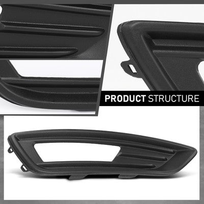 Solid Spare Front Bumper Fog Light Bezel Lamp Trim Right Side Fit For 2015-2018 Ford Focus