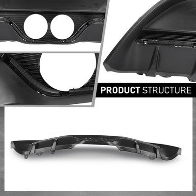 Solid Spare Fit For 2013-2017 Hyundai Veloster Turbo Rear Lower Bumper Cover w/ Sensor Holes