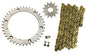 Solid Spare Gold 520x98 O-Ring Drive Chain & 13/40 Sprockets for Yamaha Warrior 1989-2004