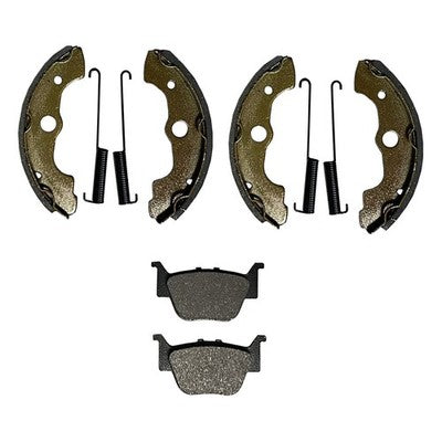 Solid Spare Front Brake Shoes & Rear Brake Pads for Honda Rincon 650 TRX650FA 2003 2004 2005