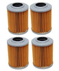 Solid Spare 4 Pack Oil Filters for Bombardier for Can-Am Commander DS650 Outlander Renegade