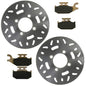 Solid Spare 2 Front Disc Brake Rotors & Semi-Metallic Brake Pads 2000-2007 Can-Am DS650
