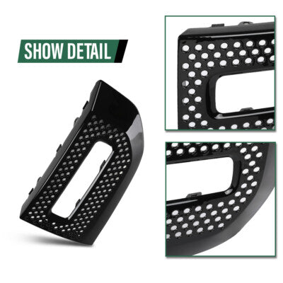 Solid Spare Front Bumper Fog Light Bezel Cover Fit For 20-22 Land Rover Defender 90 110 130
