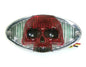 Solid Spare LED Motorcycle Taillight 3-D Skull Cateye Brand New L.E.D. Tail Light Assembly