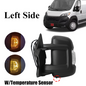 Mirror Manual Adjust For 2014-23 RAM ProMaster 1500 2500 3500 W/Signal Light LH