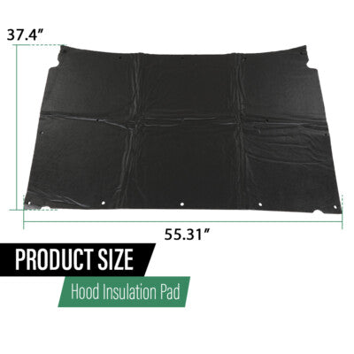 Solid Spare Fit For 1991-1996 Caprice Impala Black Hood Insulation Pad 1/2" Fiberglass