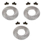 Solid Spare Front Rear Brake Rotors Semi-Metallic Pads for Arctic Cat 300 Utility 1998-2004
