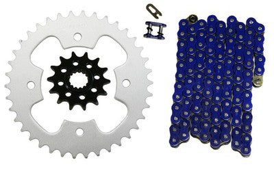 Solid Spare Blue 520x98 O-Ring Drive Chain & 14/38 Sprockets for Polaris Outlaw 525 S