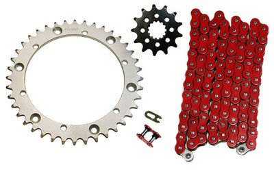 Solid Spare Red 520x92 O-Ring Drive Chain & 13/40 Sprockets for Yamaha Raptor 660 2001-2005