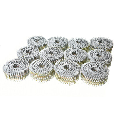 Solid Spare 3600Pcs Siding Nails 1-1/2 x .092 15 Degree Collated Wire Coil Full Round Head