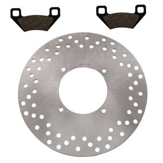 Solid Spare Rear Brake Rotor & Semi-Metallic Pads for Arctic Cat 1000 MudPro fits 2010-2017