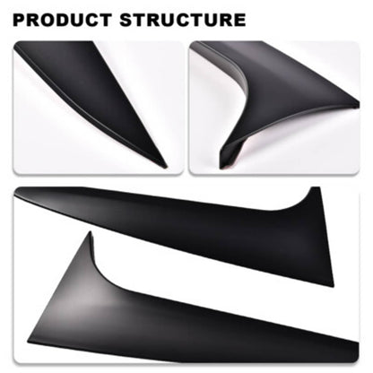 Solid Spare New Fit For BMW X4 G02 2019-2021 Rear Window Spoiler Side Wing Cover Matte Black