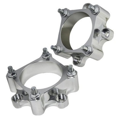 Solid Spare 2x2" ATV Wheel Spacers - 4" Total Spacing - 4/156 Bolt Pattern - M12x1.5 Studs