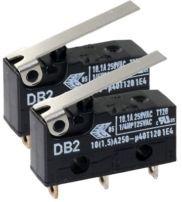 (2) Micro Switch for Cherry DB2CA1LB Hinge Lever SPDT 10.1A 250V (2 Piece)