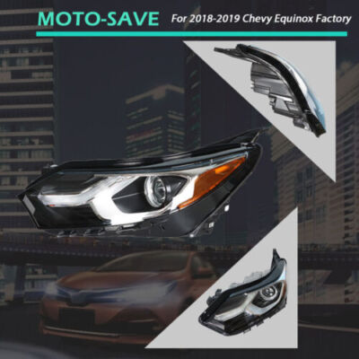 Solid Spare Fit For Chevy Equinox 2018-2019 Factory Headlight Assembly Set Driver Left Side