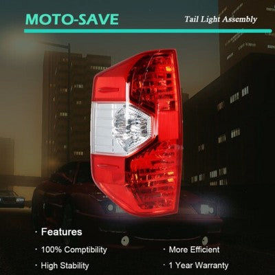 Solid Spare Red Tail Lights Fit For 2014-2020 Toyota Tundra Lamps Left/Driver Halogen Rear