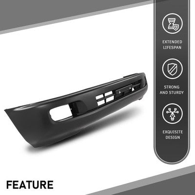 Solid Spare Front Bumper Cover w/ Fog Light Hole Fit For 2003-2007 Toyota Land Cruiser