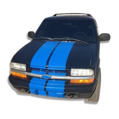 10" VINYL RALLY STRIPES RACING STRIPE KIT HOOD TAILGATE ROOF For CHEVY S10