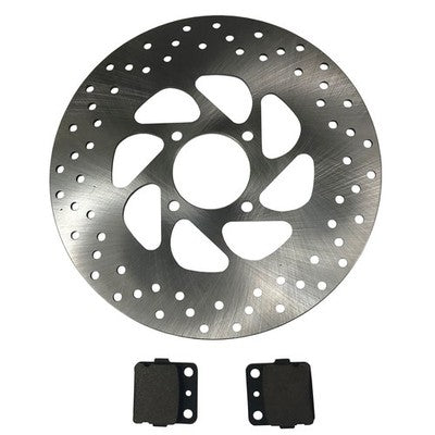 Solid Spare Rear Disc Brake Rotor & Semi-Metallic Pads for Yamaha Warrior 350 fits 1990-2004