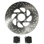 Solid Spare Rear Disc Brake Rotor & Semi-Metallic Pads for Yamaha Warrior 350 fits 1990-2004