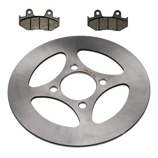 Solid Spare Rear Disc Brake Rotor & Semi-Metallic Brake Pads for Yamaha Raptor 700 2013-2023