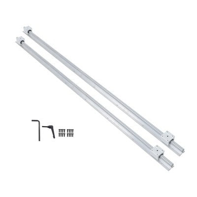 Solid Spare 2Pcs SBR20-1500mm Linear Shaft Rail W/ 4Pcs SBR20UU Square Type Bearings Block