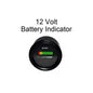12V 12 Volt Marine Trolling Motor Battery Indicator Power Meter-  2" Round
