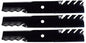 Solid Spare (3) Oregon Gator Mulching Blades For John Deere M127500, M127673, M145476