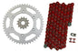 Solid Spare Red 520x114 Drive Chain & 13/49 Sprockets for Yamaha YZ450F 2007-2009 & 2014