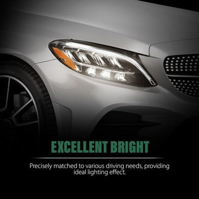 Solid Spare Full LED Headlight Right Passenger Side Fit For 19-21 Mercedes Benz C300 W205