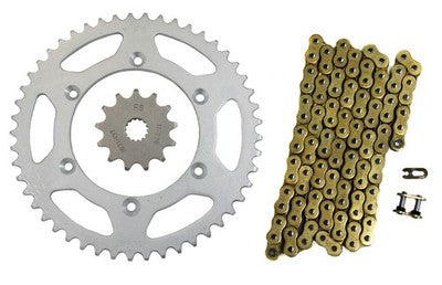 Solid Spare Gold 520x112 Drive Chain & 13/48 Sprockets for Yamaha YZ125 1999 2000 2001