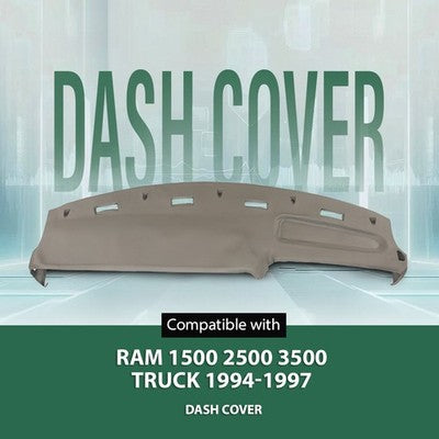 Solid Spare Fit For 1994-1997 Dodge Ram 1500 2500 3500 TPE Dash Cover Cap Dashboard Overlay