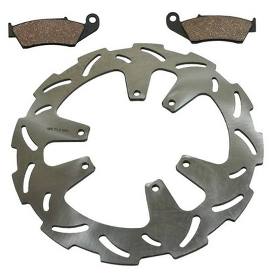 Solid Spare Front Wave Disc Brake Rotor & Brake Pads for Honda CRF450RW fits 2019-2024